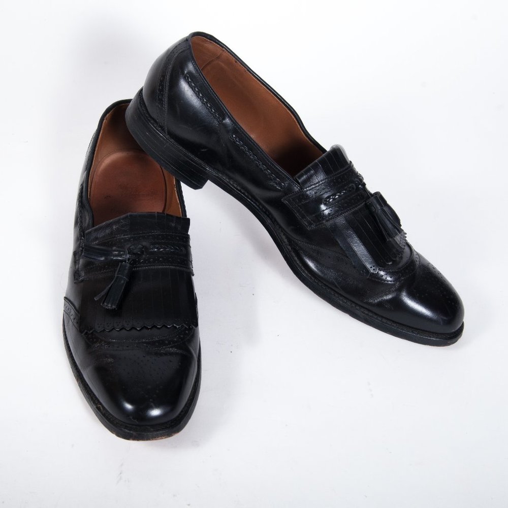 Allen Edmonds Bradenton Black Tassel Loafers 15 A